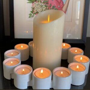 SET OF 12 Tealight Holders Set Interlocking Ehlen Johansson IKEA 264.967.10